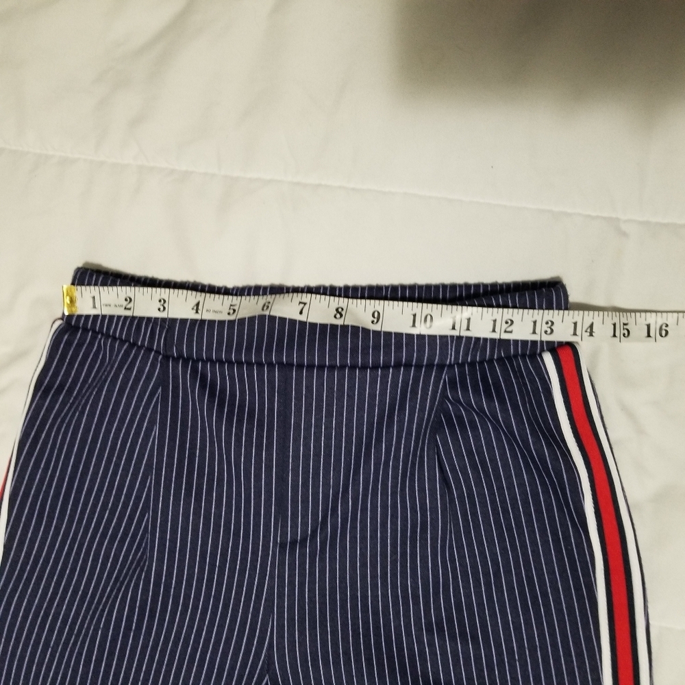 Ardene Navy Blue Pin Striped Pants Size Small - Picture 2 of 16